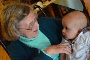 Great grandmother and baby