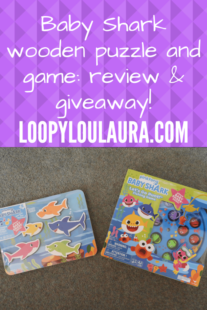 Baby Shark wooden sound puzzle and Let s Go Hunt game loopyloulaura
