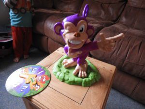 Pull My Finger monkey set up ready for play