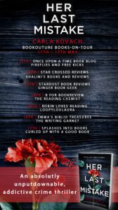 Her Last Mistake book tour banner