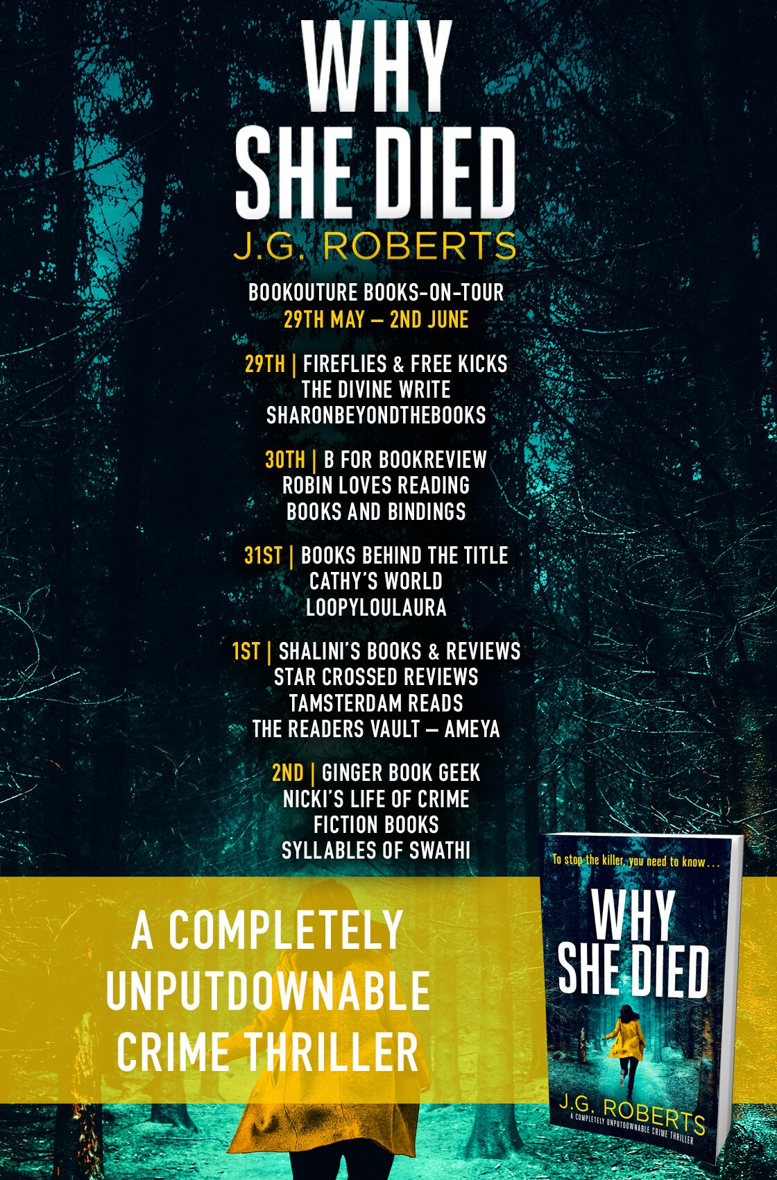 Why She Died blog tour banner