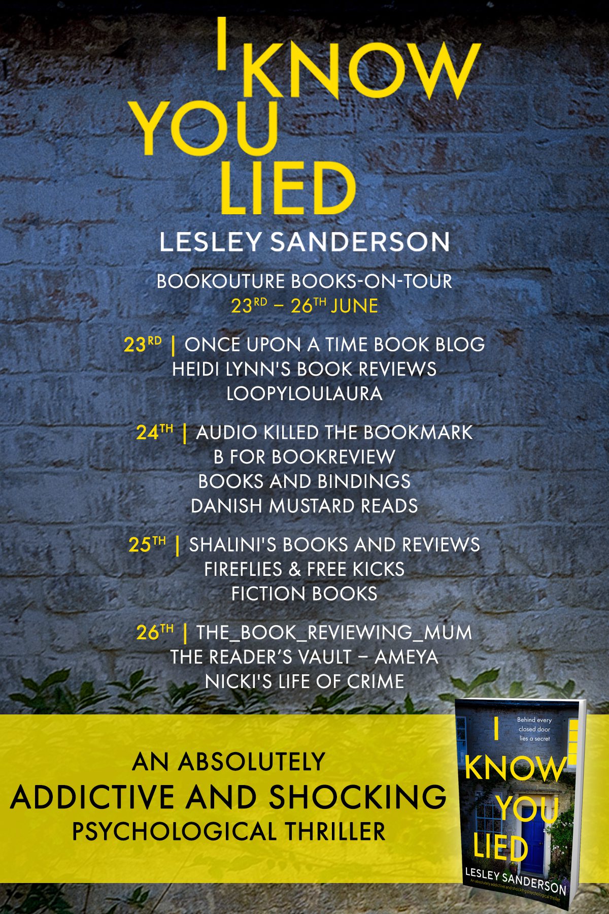 I Know You Lied blog tour banner