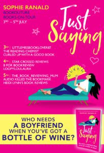 Just Saying blog tour banner