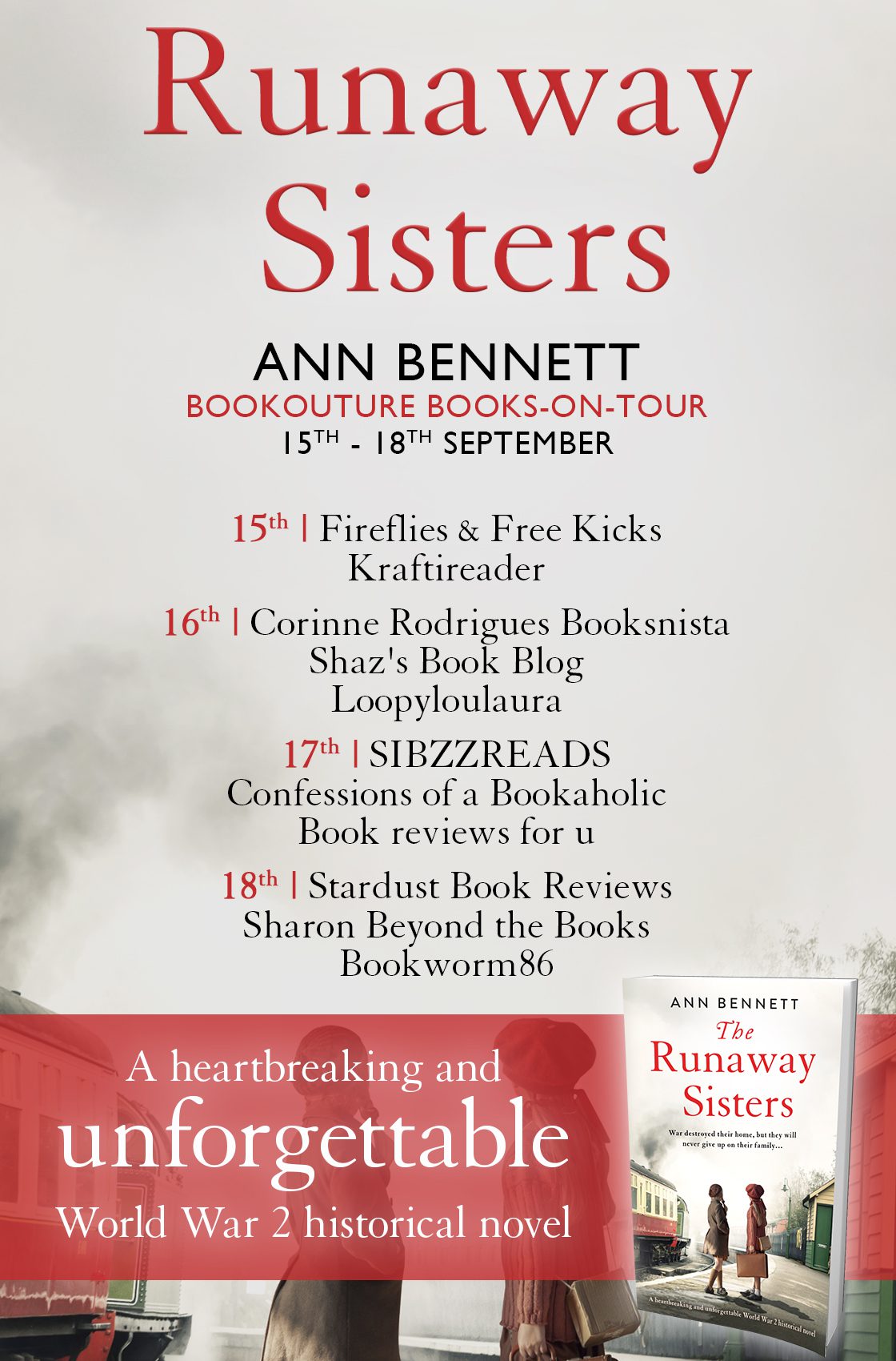 The Runaway Sisters blog tour banner