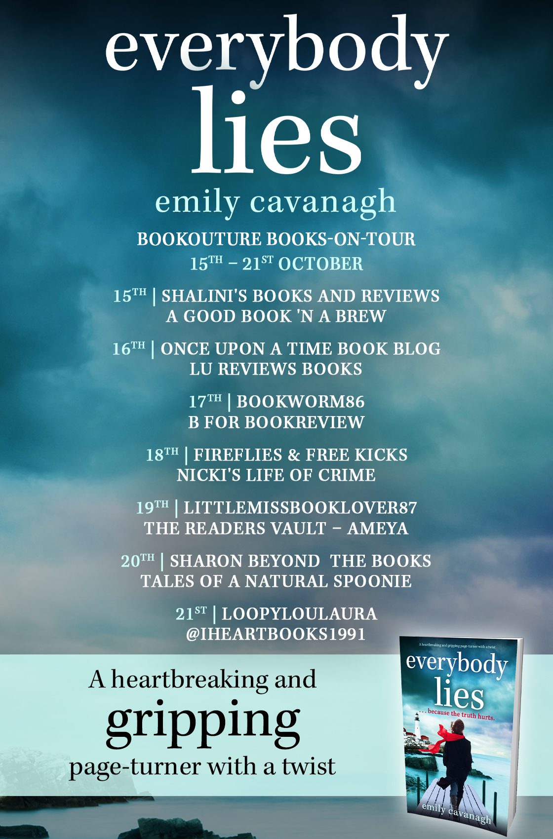 Everybody Lies blog tour banner