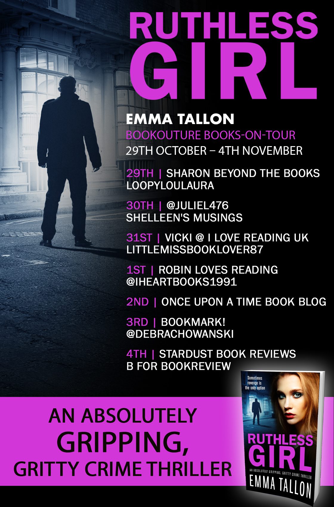 Ruthless Girl blog tour banner