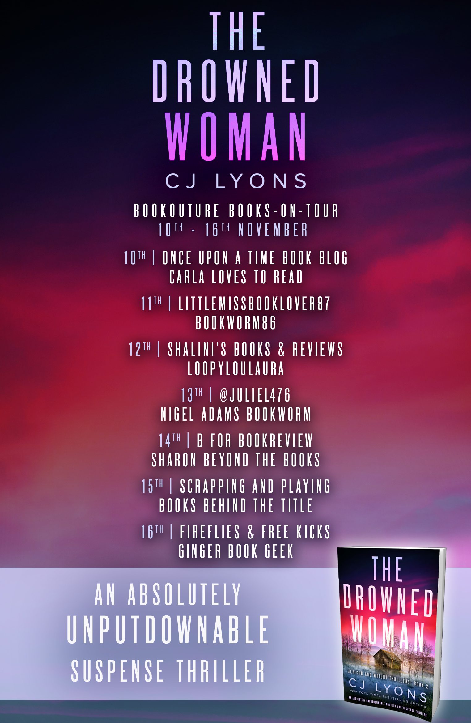 The Drowned Woman blog tour banner