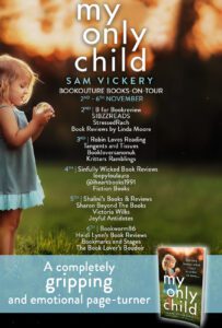 My Only Child blog tour banner