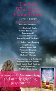 The Girl Who Never Came Home blog tour banner