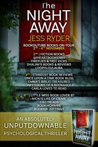 The Night Away blog tour banner