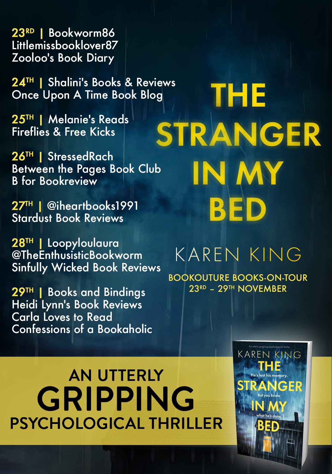 The Stranger In My Bed blog tour banner