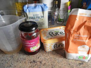 gluten free vegan jam sponge pudding ingredients