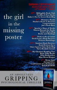 The Girl in the Missing Poster blog tour banner