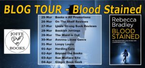 Blood Stained blog tour banner