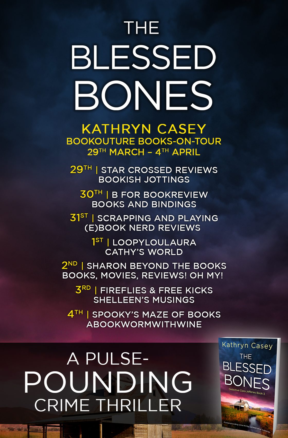 The Blessed Bones blog tour banner