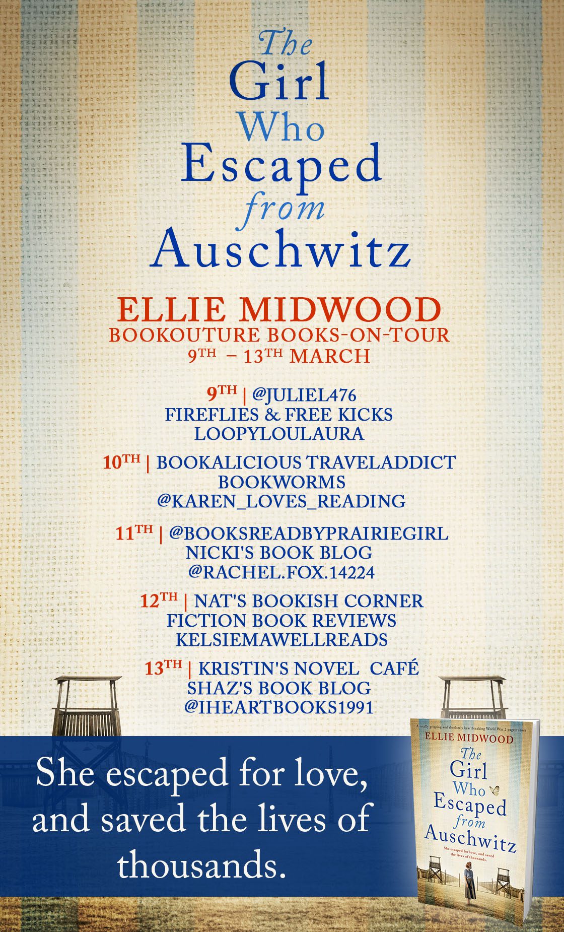 The Girl Who Escaped From Auschwitz blog tour banner