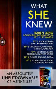 What She Knew blog tour banner