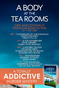 A Body At The Tea Rooms blog tour banner