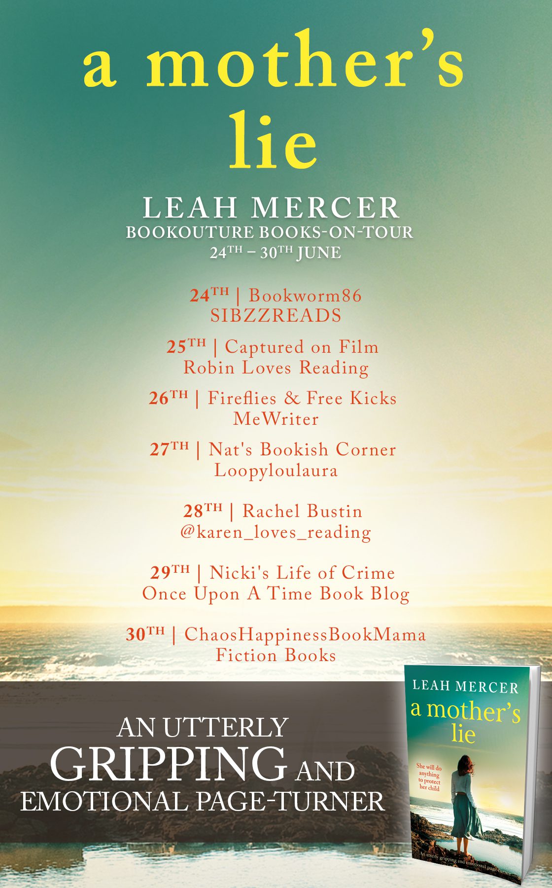 A Mother's Lie blog tour banner