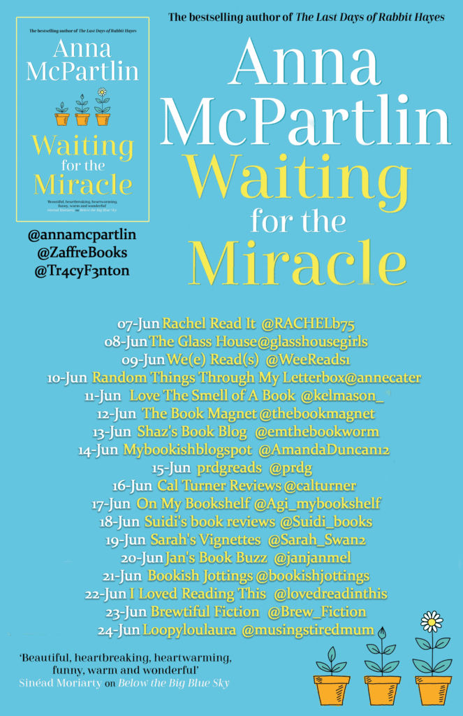 Waiting For The Miracle blog tour banner