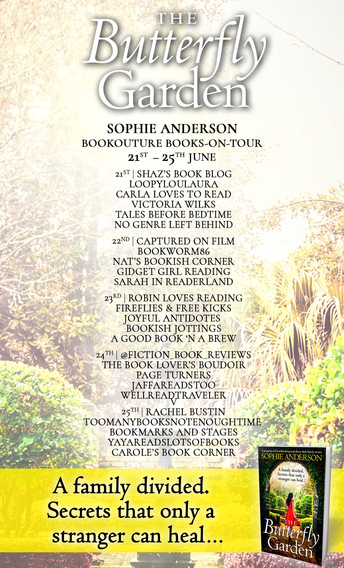 The Butterfly Garden blog tour banner