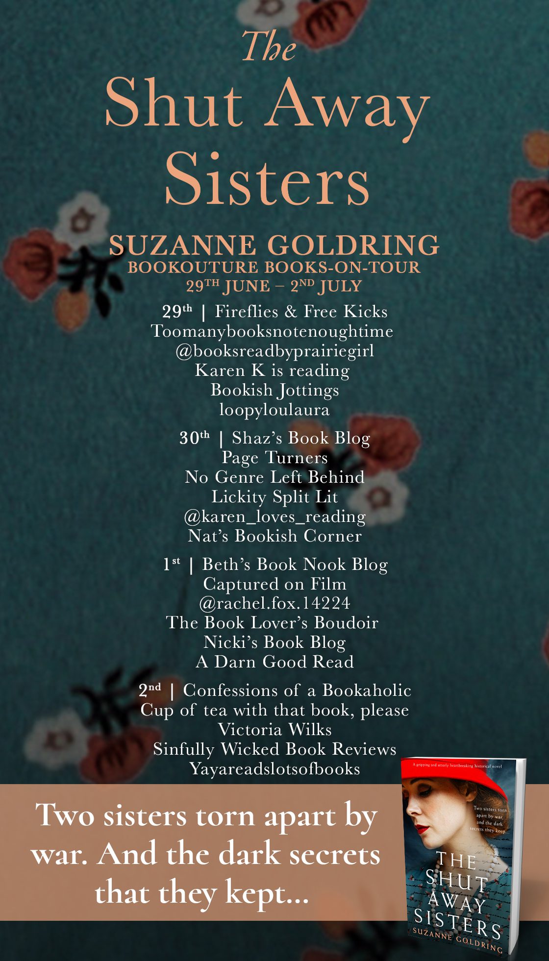 The Shut Away Sisters blog tour banner