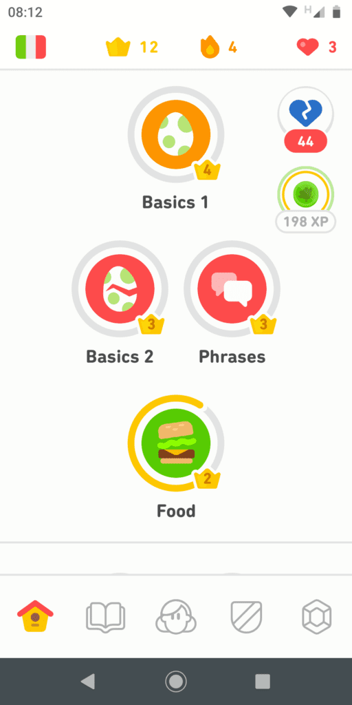 Duolingo progress screen