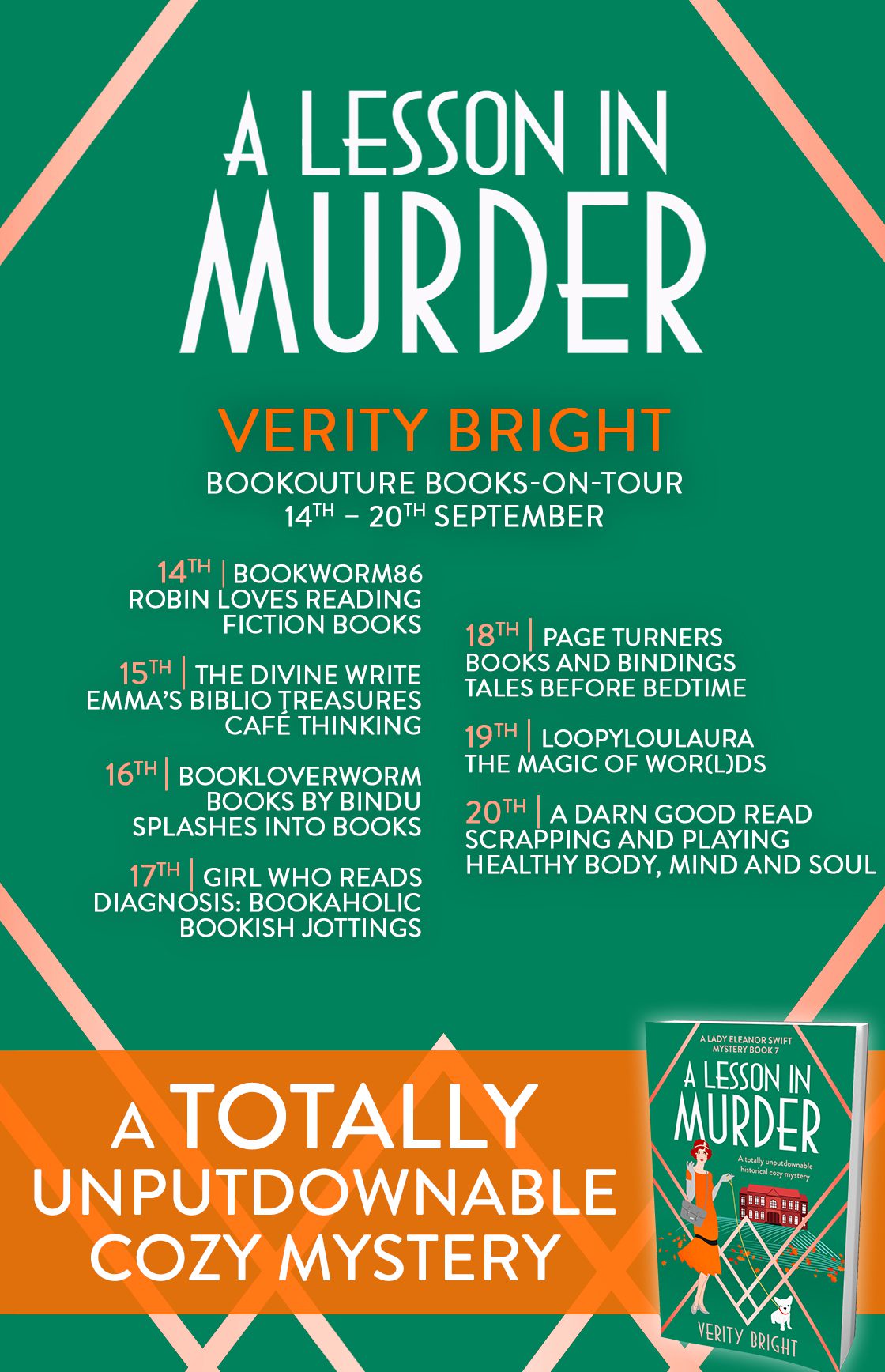 A Lesson In Murder blog tour banner