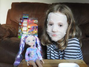InstaGlam Glo Up Girl and child in face masks