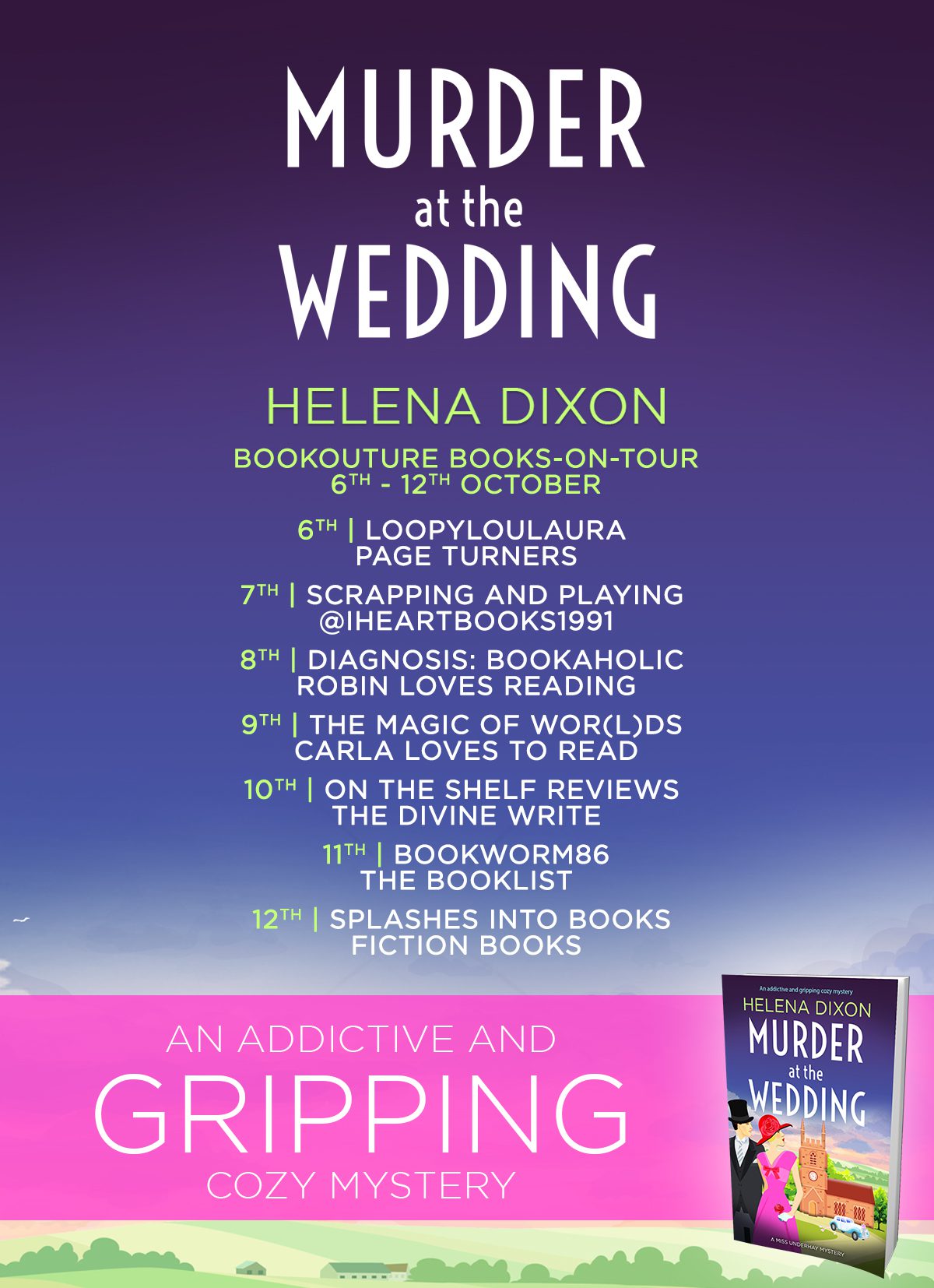 Murder at the Wedding blog tour banner