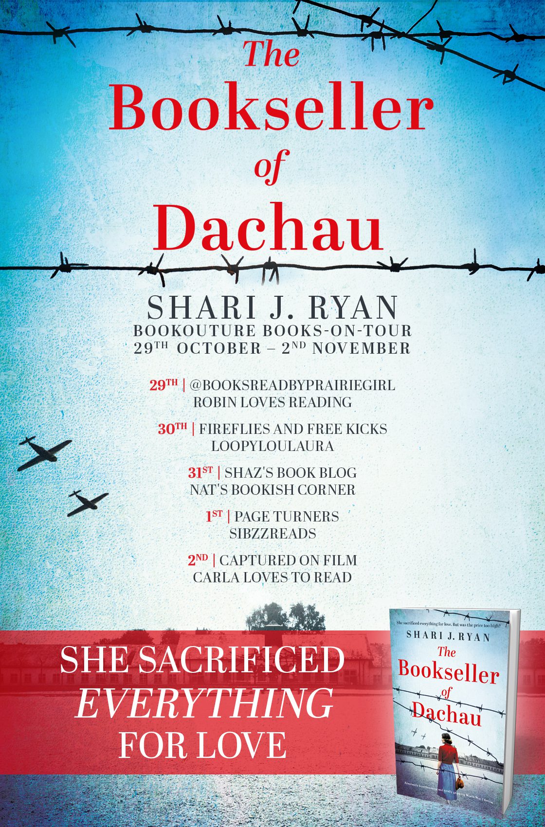 The Bookseller of Dachau blog tour banner