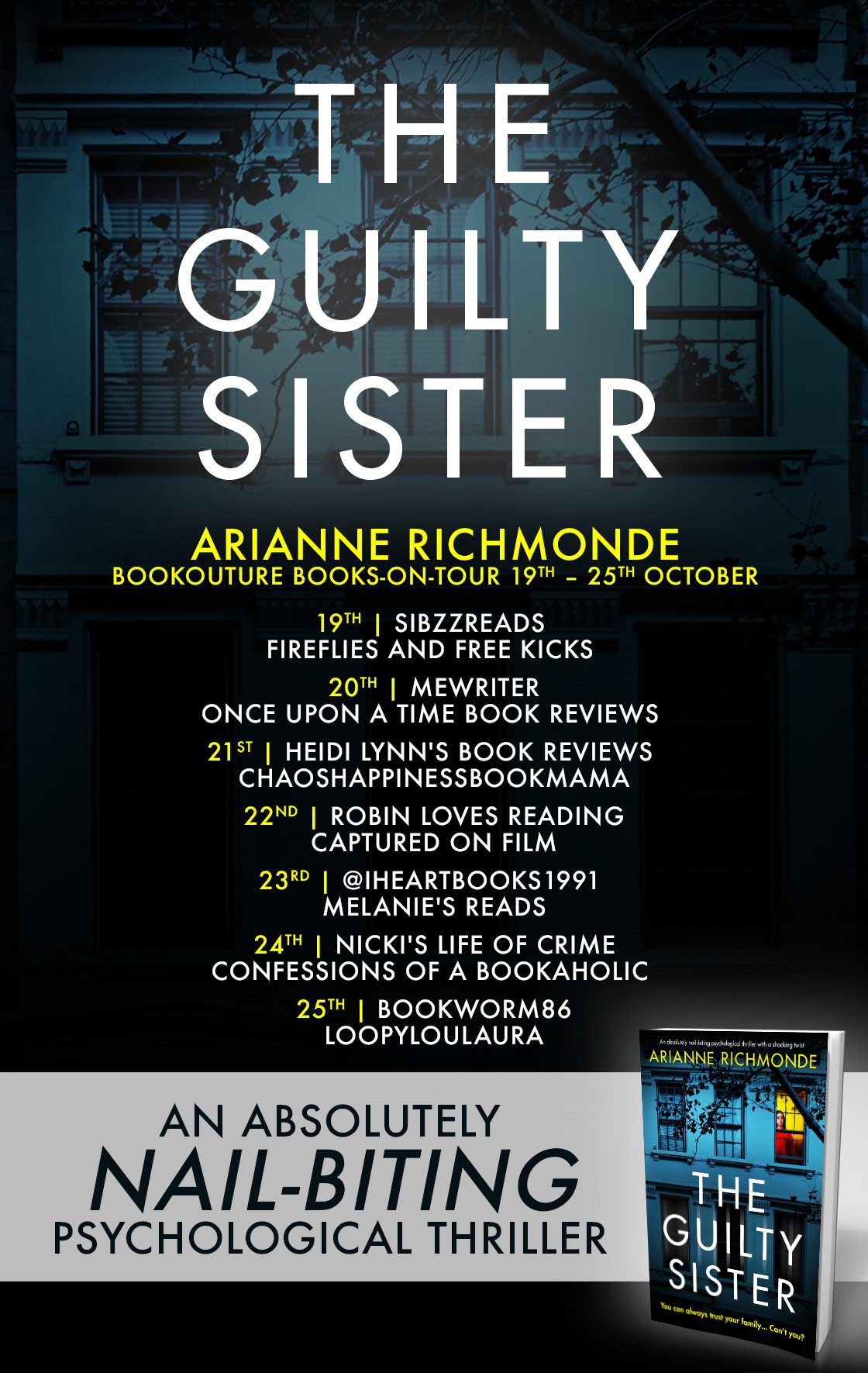 The Guilty Sister blog tour banner