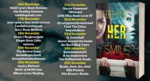 Behind Her Smile blog tour banner