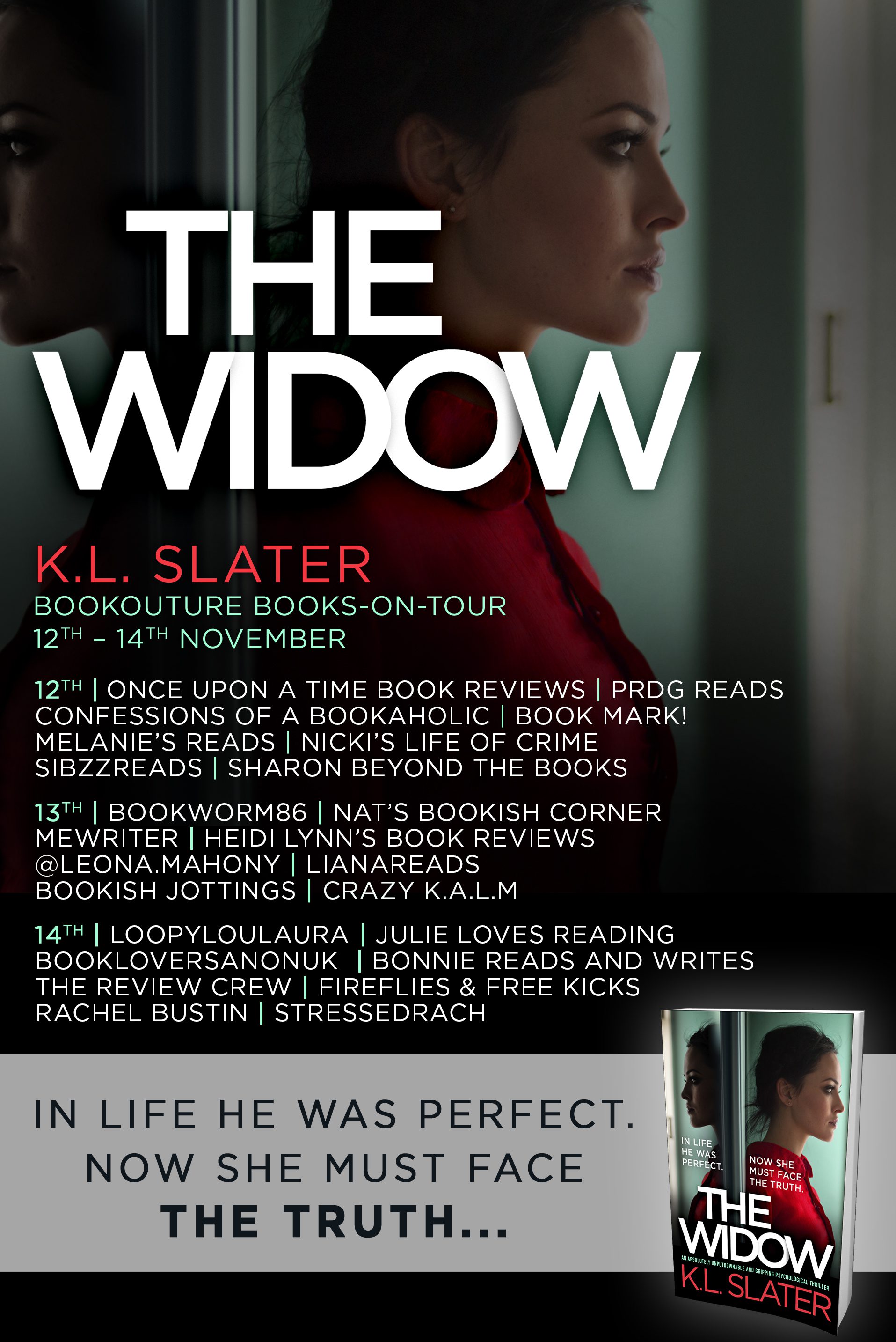The Widow blog tour banner