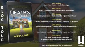 At Death's Door blog tour banner