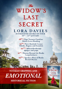 The Widow's Last Secret blog tour banner