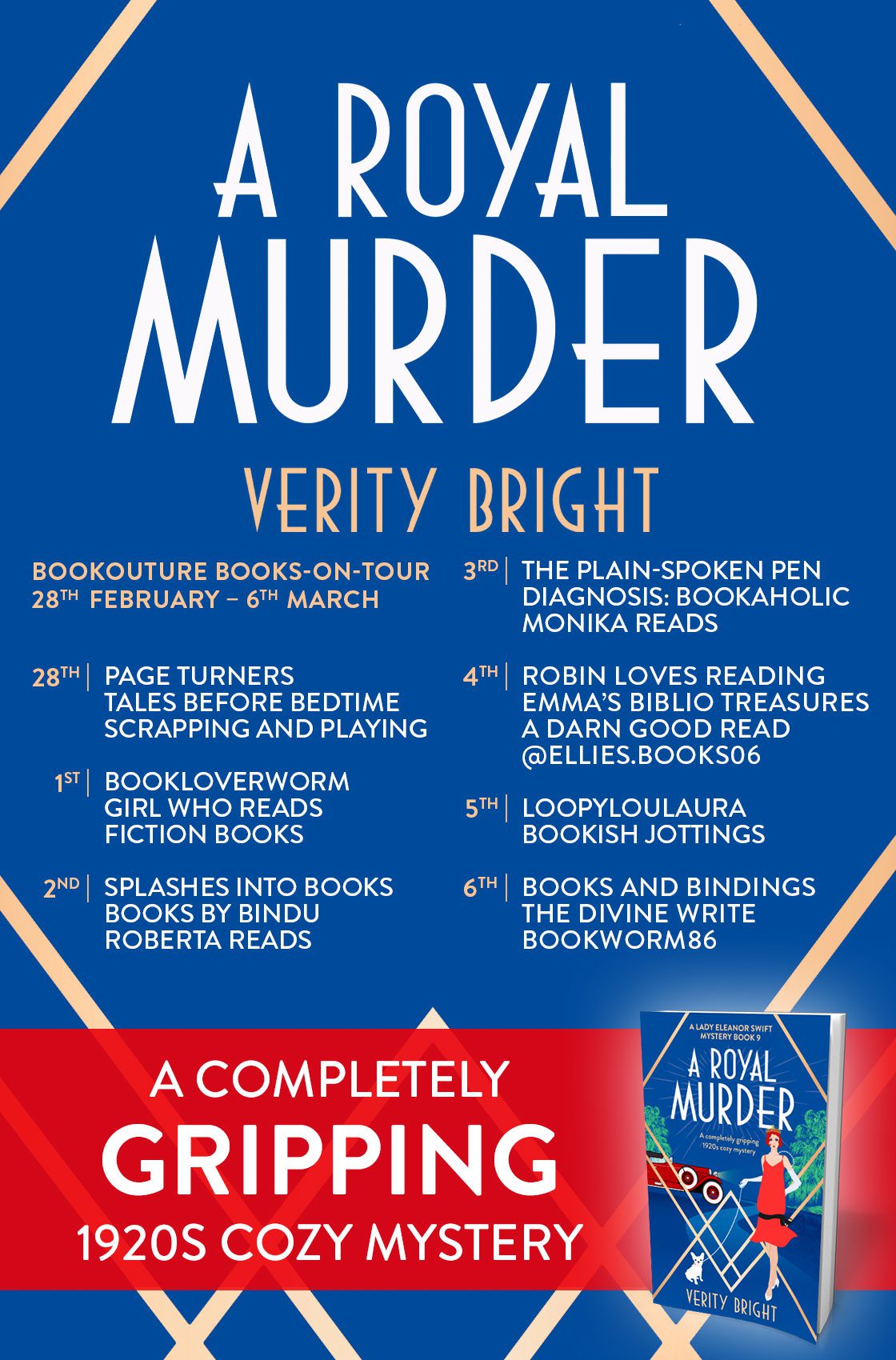 A Royal Murder blog tour banner