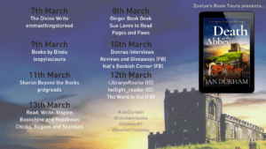 Death at the Abbey blog tour banner