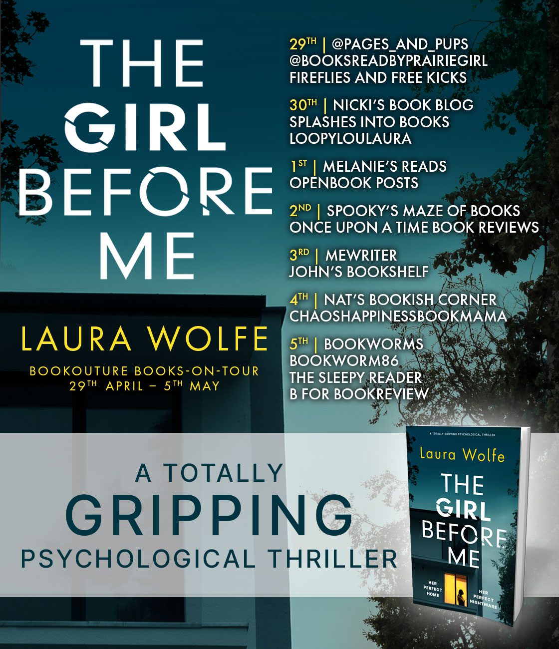 The Girl Before Me blog tour banner