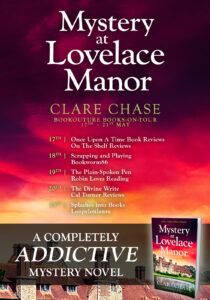 Mystery at Lovelace Manor blog tour banner
