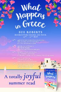 What Happens in Greece blog tour banner
