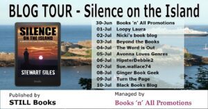 Silence on the Island blog tour banner