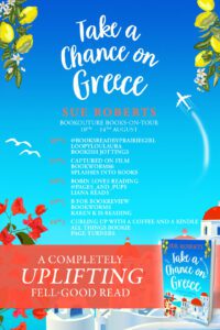 Take A Chance On Greece blog tour banner