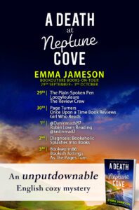 A Death at Neptune Cove blog tour banner