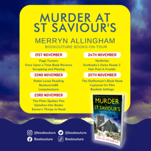 Murder at St Saviour's blog tour banner