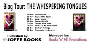 The Whispering Tongues blog tour banner