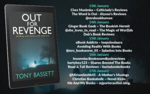 Out For Revenge blog tour banner