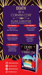 Death by a Cornish Cove book tour banner