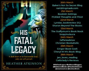 His Fatal Legacy blog tour banner