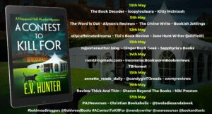 A Contest To Kill For blog tour banner